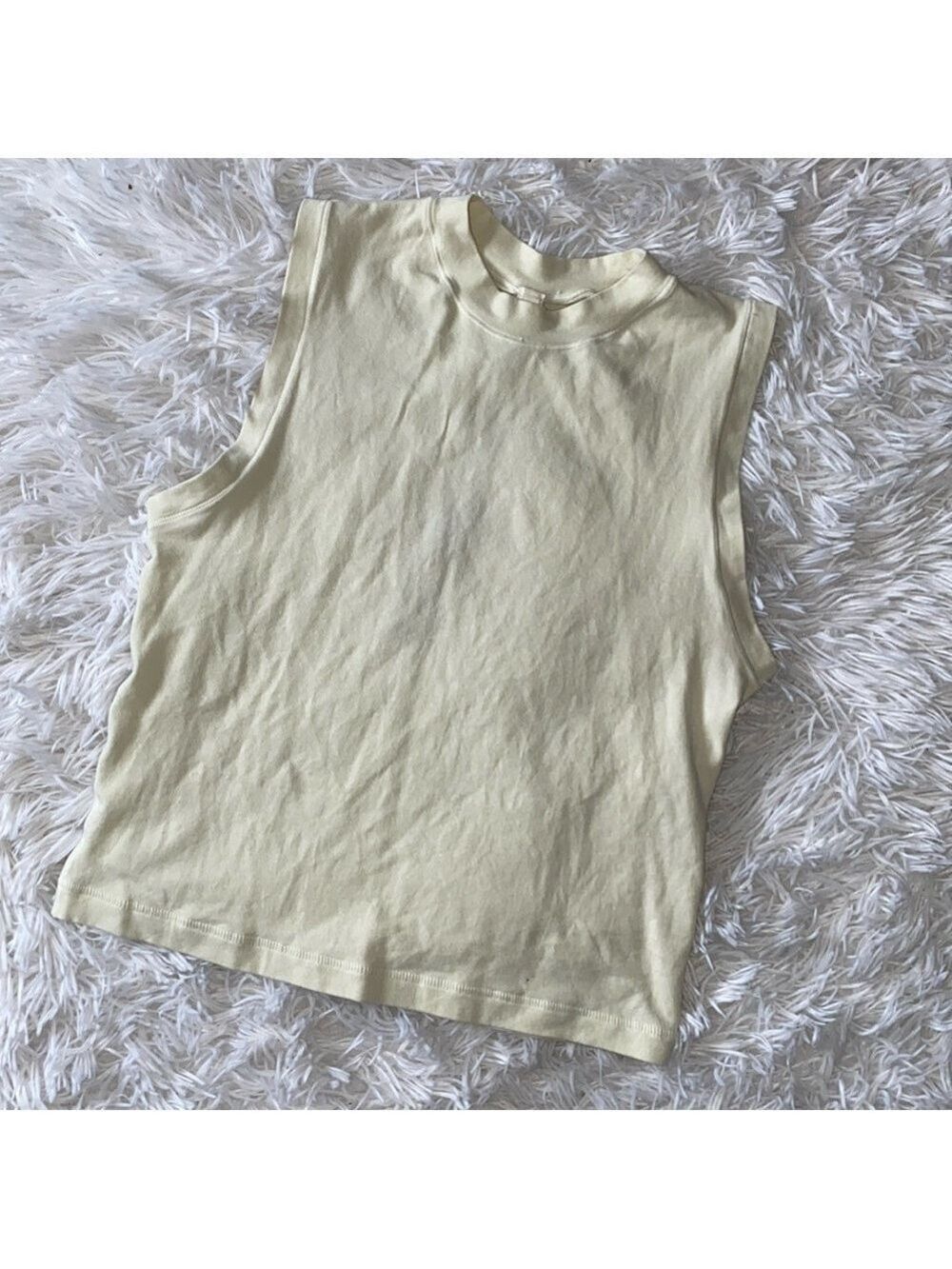 NWT Skims bone color muscle crop top